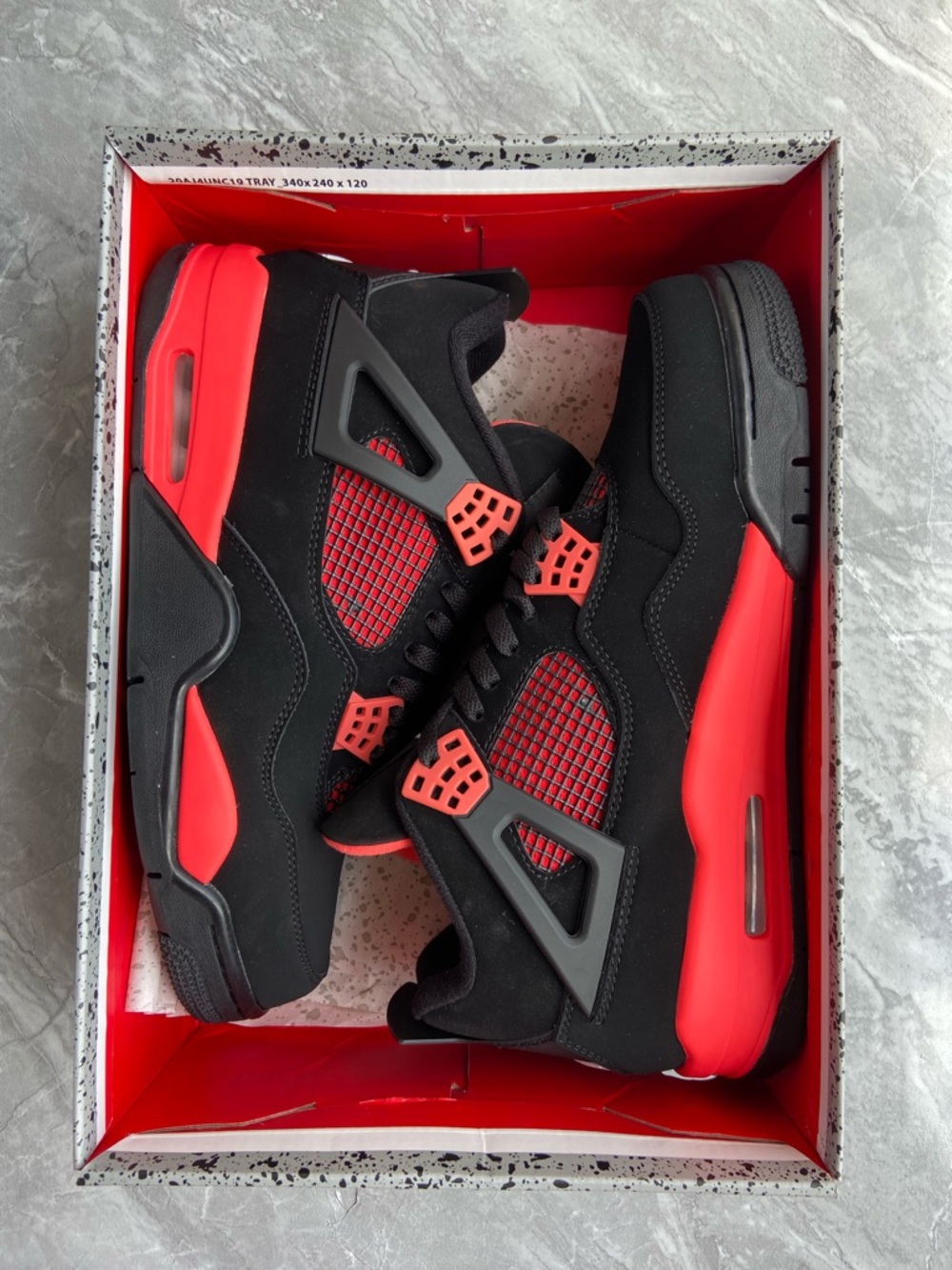 Air Jordan 4 Retro -Red Thunder Men's Sneakers - Picture 5 of 5
